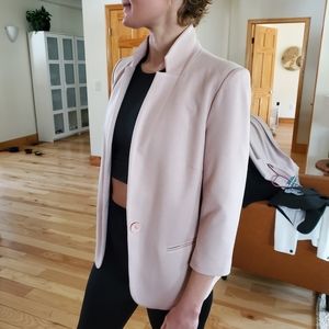 James Jeans Shrunken Tuxedo Blush Ponte size S